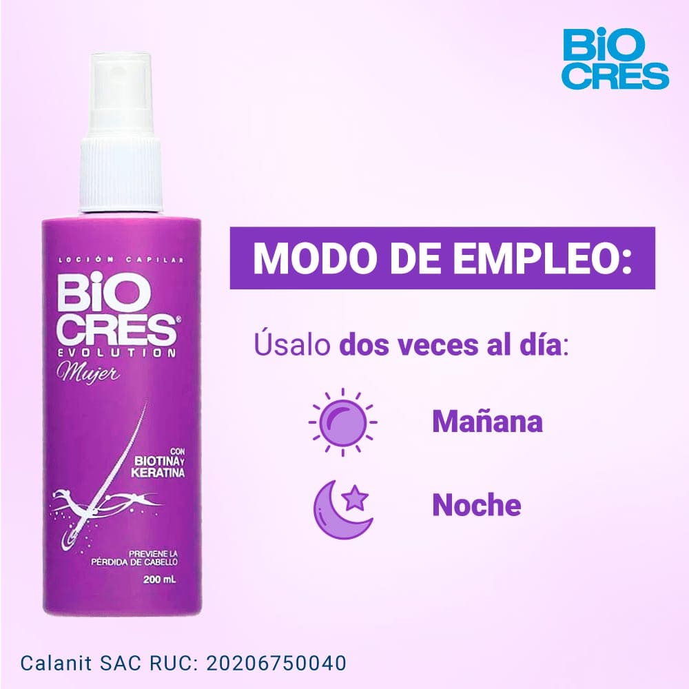 ✨ LOCIÓN BIOCRES BIOTINA y KERATINA🌿 Prevención y Fortalecimiento del Cabello