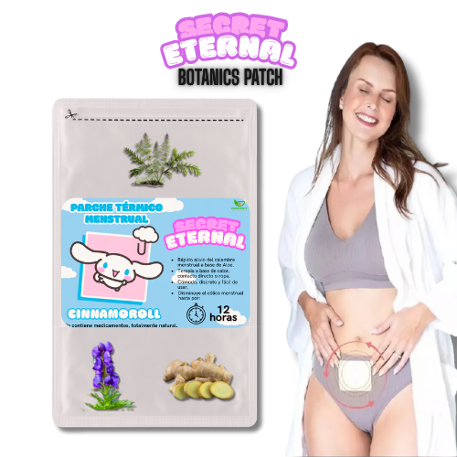 🌿PARCHE SECRET ETERNAL x 10un🔥 Alivia el Cólico Menstrual 12H.