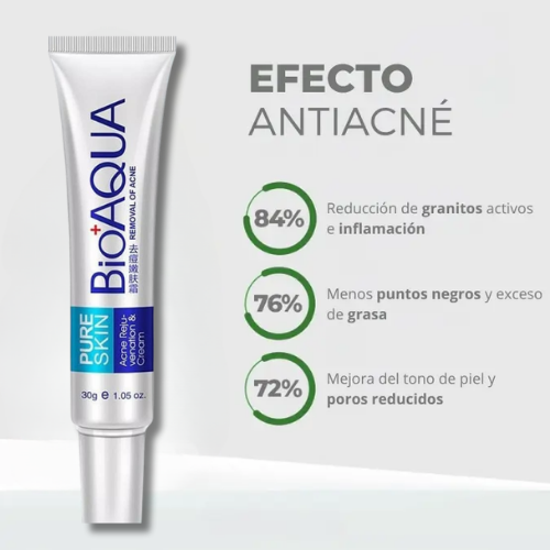 🌿CREMA ANTIACNÉ BIOAQUA💆‍♀️ Reduce Granos, Inflamación y Poros en pocos días”