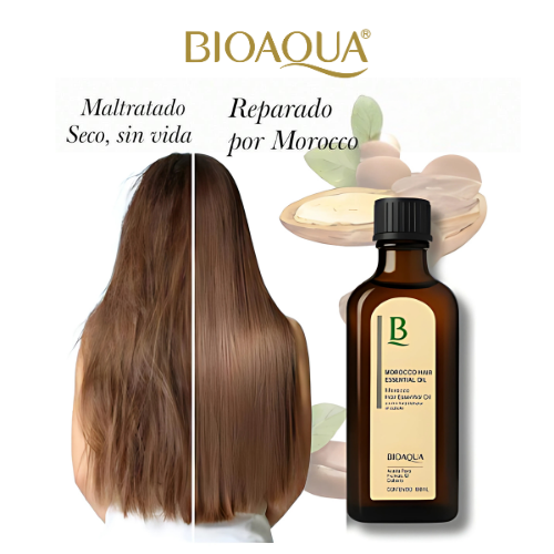 🇲🇦 ACEITE MOROCCO BIOAQUA💜con Argán - Nutrición y Brillo para tu Cabello