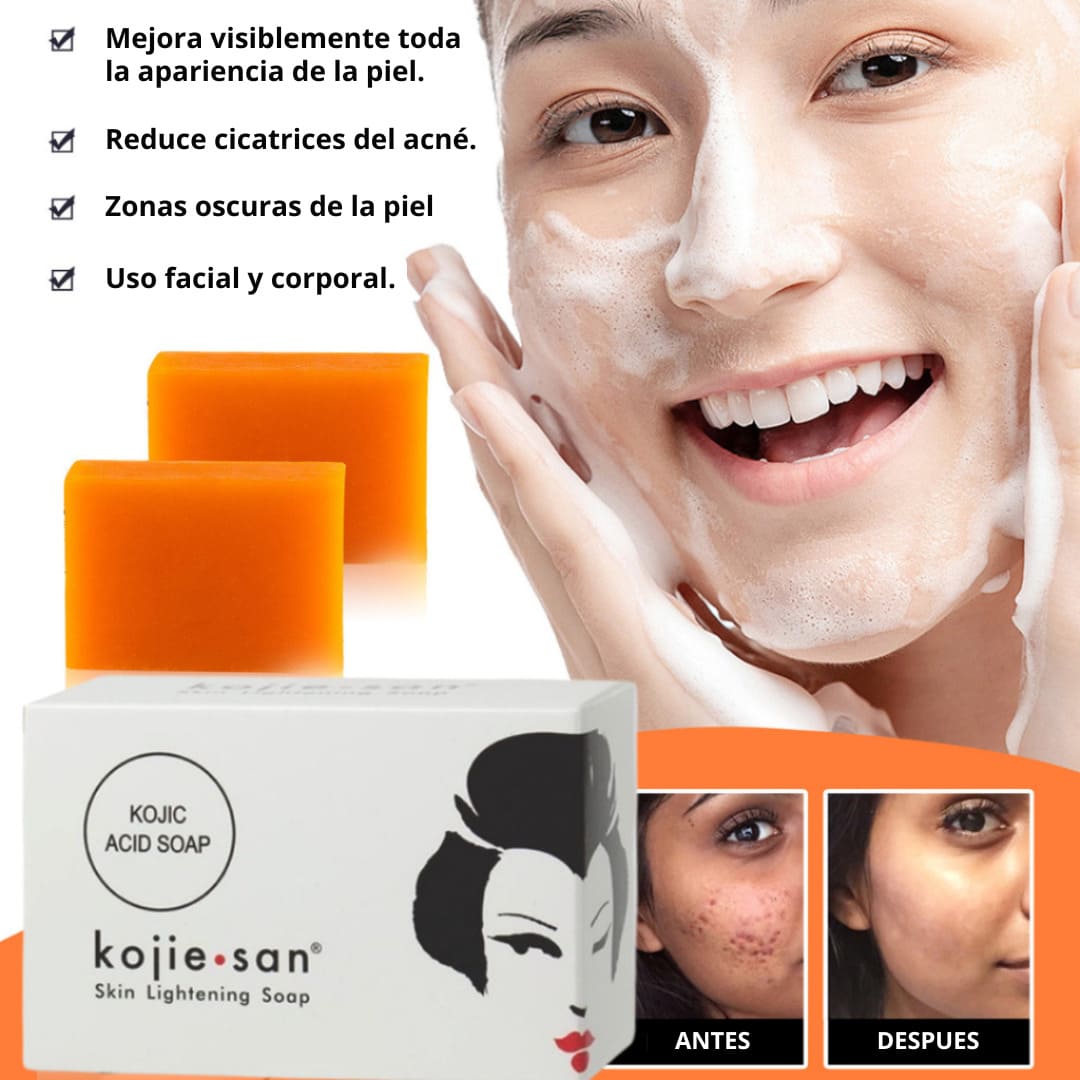 ✨ KOJIE SAN JABÓN 👑 Fórmula Japonesa: Rostro Claro y Perfecto